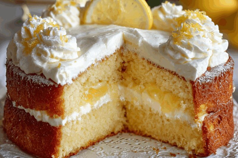 Italian Lemon Cream Cake Recipe
