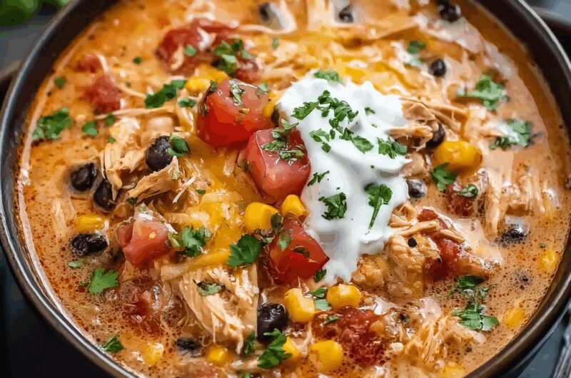 Chicken Taco Soup with Cream Cheese