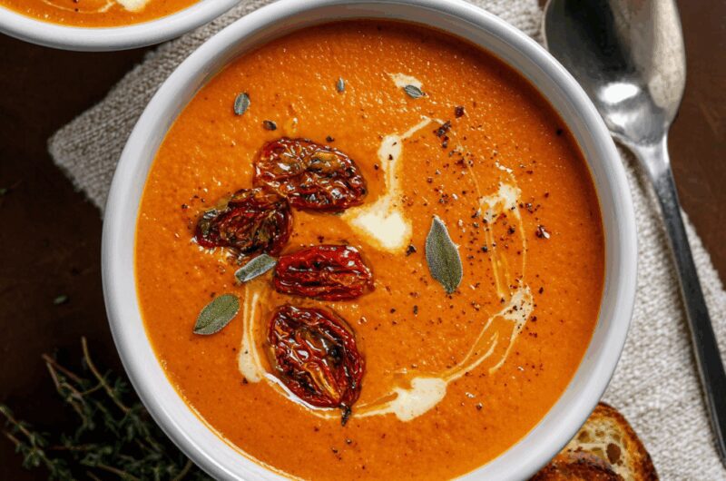Creamy Roasted Garlic Tomato Soup
