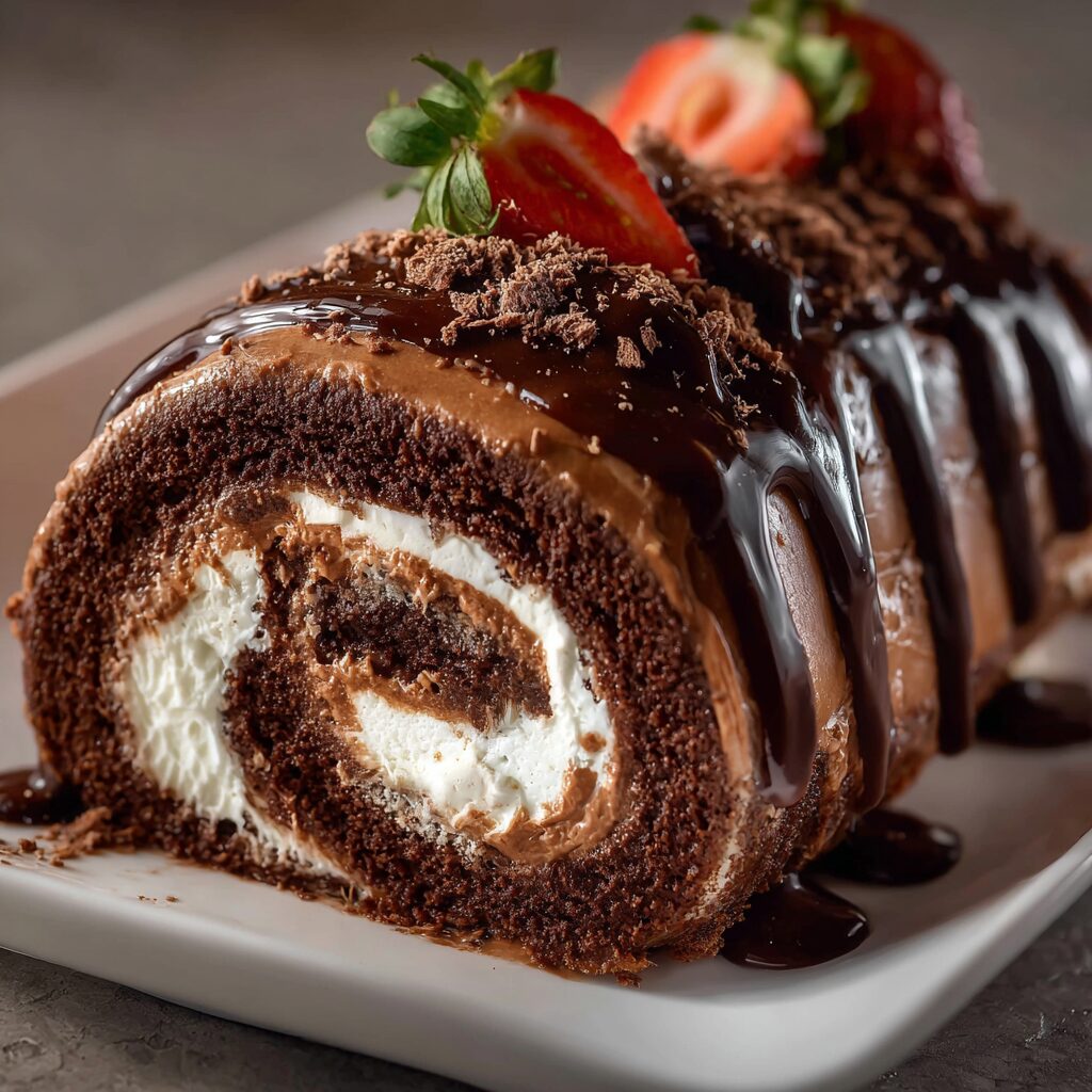 Chocolate Rool Cake Chocolate Cake Roll - all moms recipes