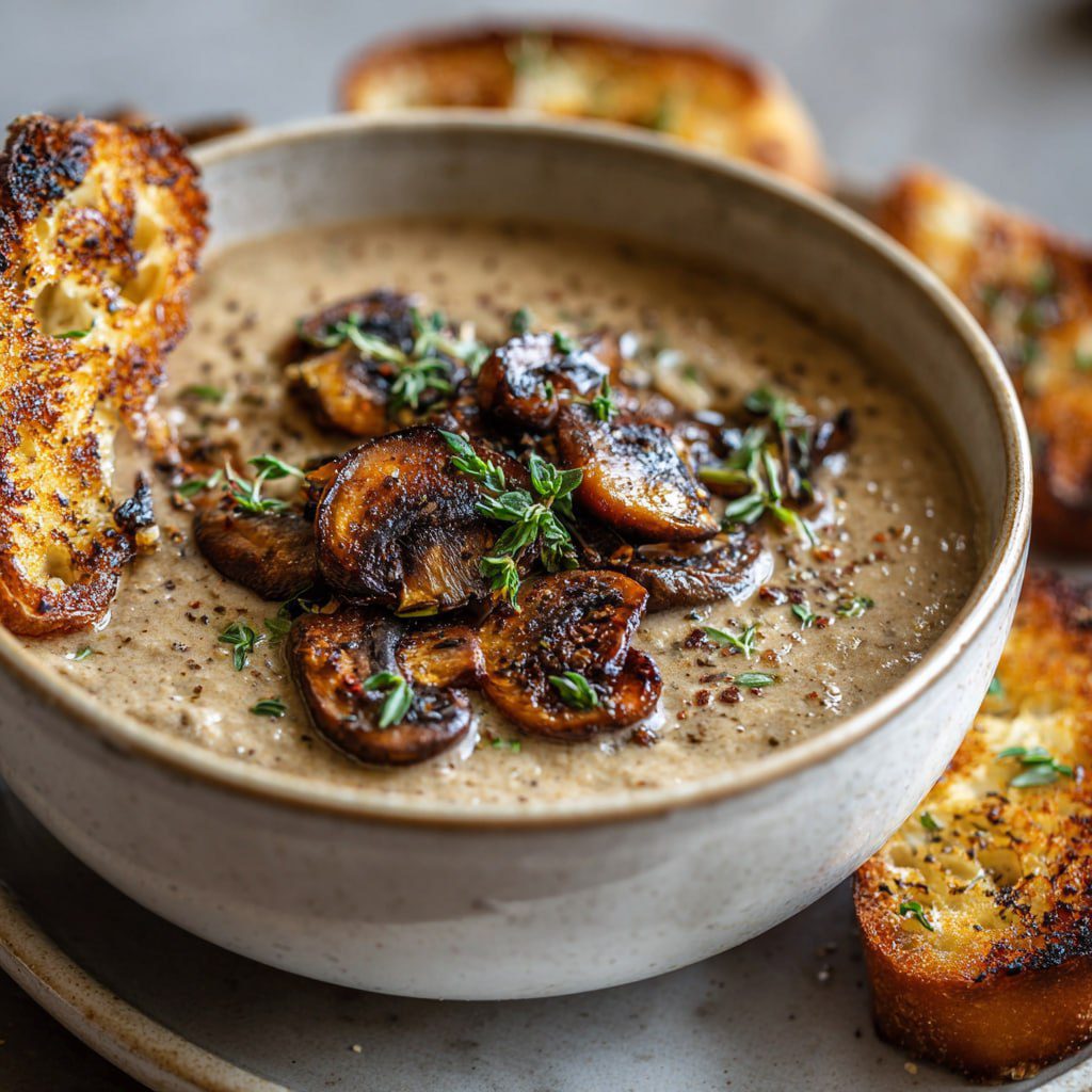 Creamy Roasted Mushroom Soup - photo 1